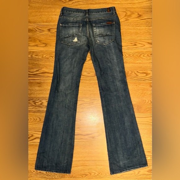 7 For All Mankind Blue Boot Cut Jeans - Picture 2 of 3